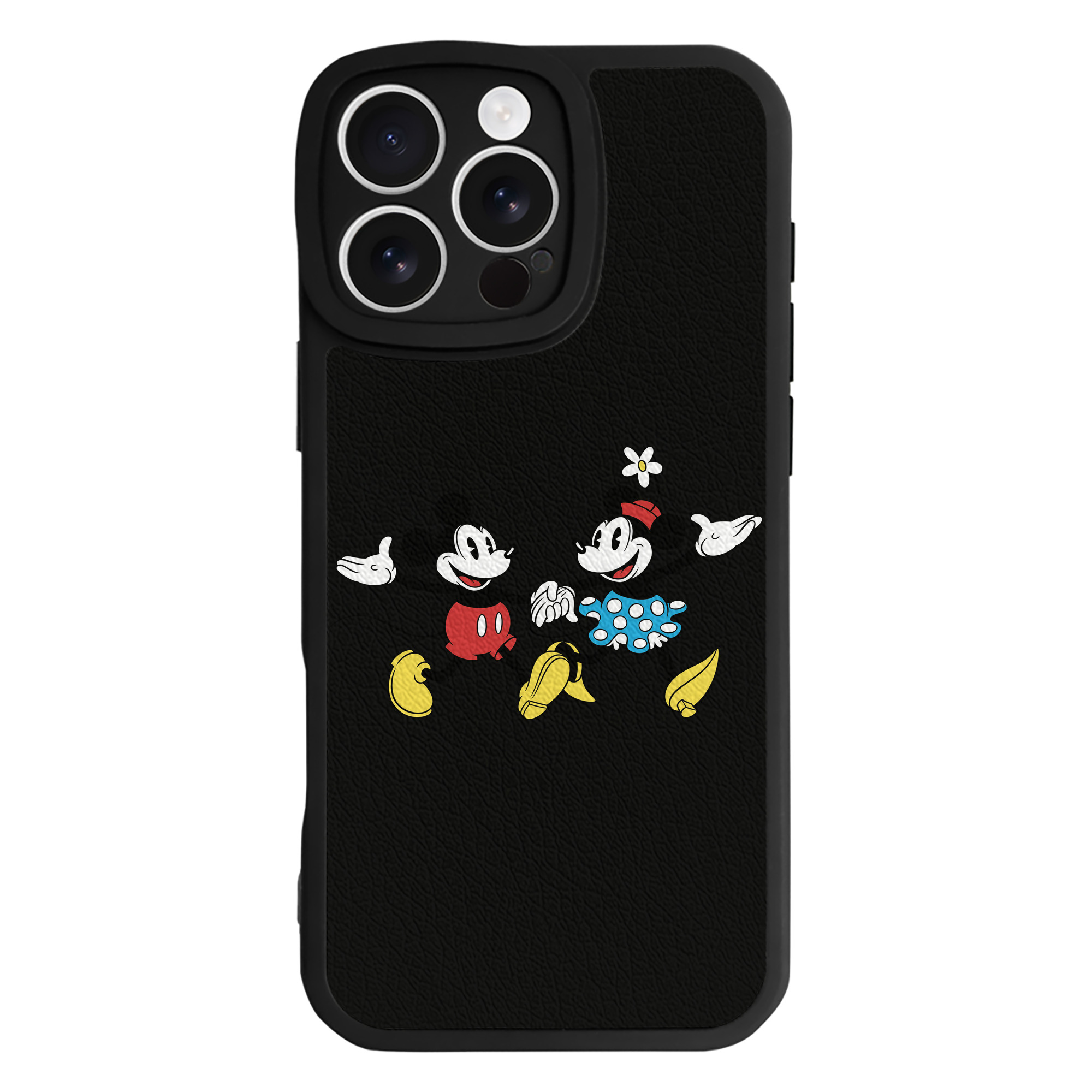 （画像用） ミッキーマウス Mickey Mouse 【iPhone 16シリーズ対応】シリコンスマホケース（レザー調） 材質：シリコン